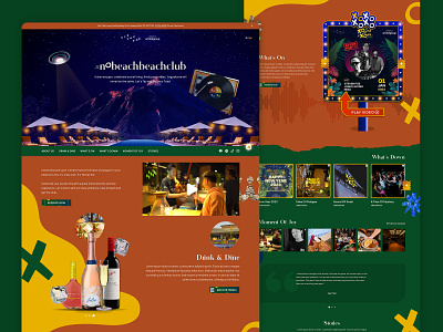 TIPTAPTOE - WEBSITE DESIGN branding clubs restaurant tropical ui ux website