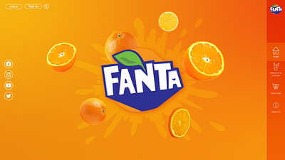 Fanta website redesign concept branding graphic design ui vector