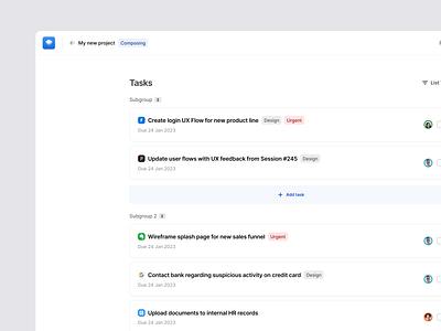 Stratis UI - Task list app clean complete crm dash dashboard design interface list manage management minimal project settings task ui ui design ux ux design web