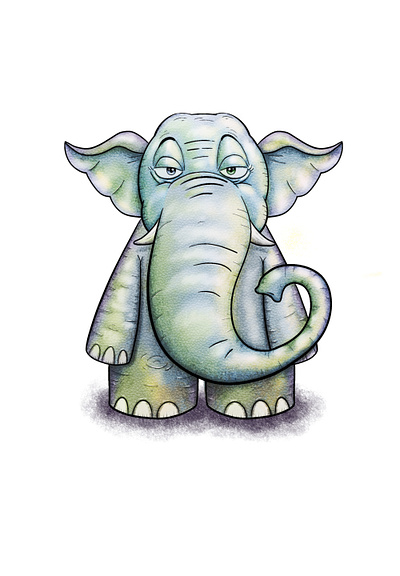 Elephant Character 2d digital art affinity photo character character concept digital art elephant illustration noai procreate