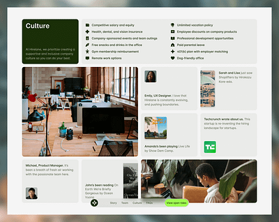 Hirelane careers page design framer job board landing page product design template ui web app web design