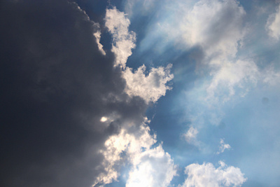 Photo Of Black Clouds In A Clear Sky scenic