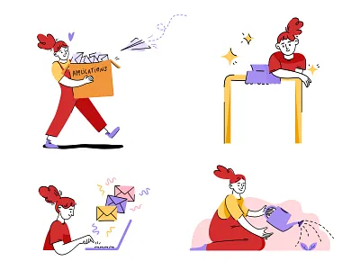 Women in Tech event - illustrations character design event growth illustration social media submissions vector web illustration women in tech