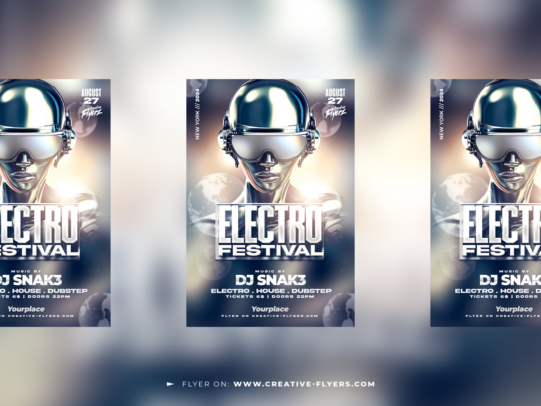 Futristic Flyer Design (PSD) creative design electro flyer flyer templates futuristic graphic design illustration party party flyer photoshop poster psd flyer