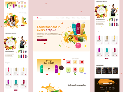 Fresh juice website fresh juice ui ux website website design