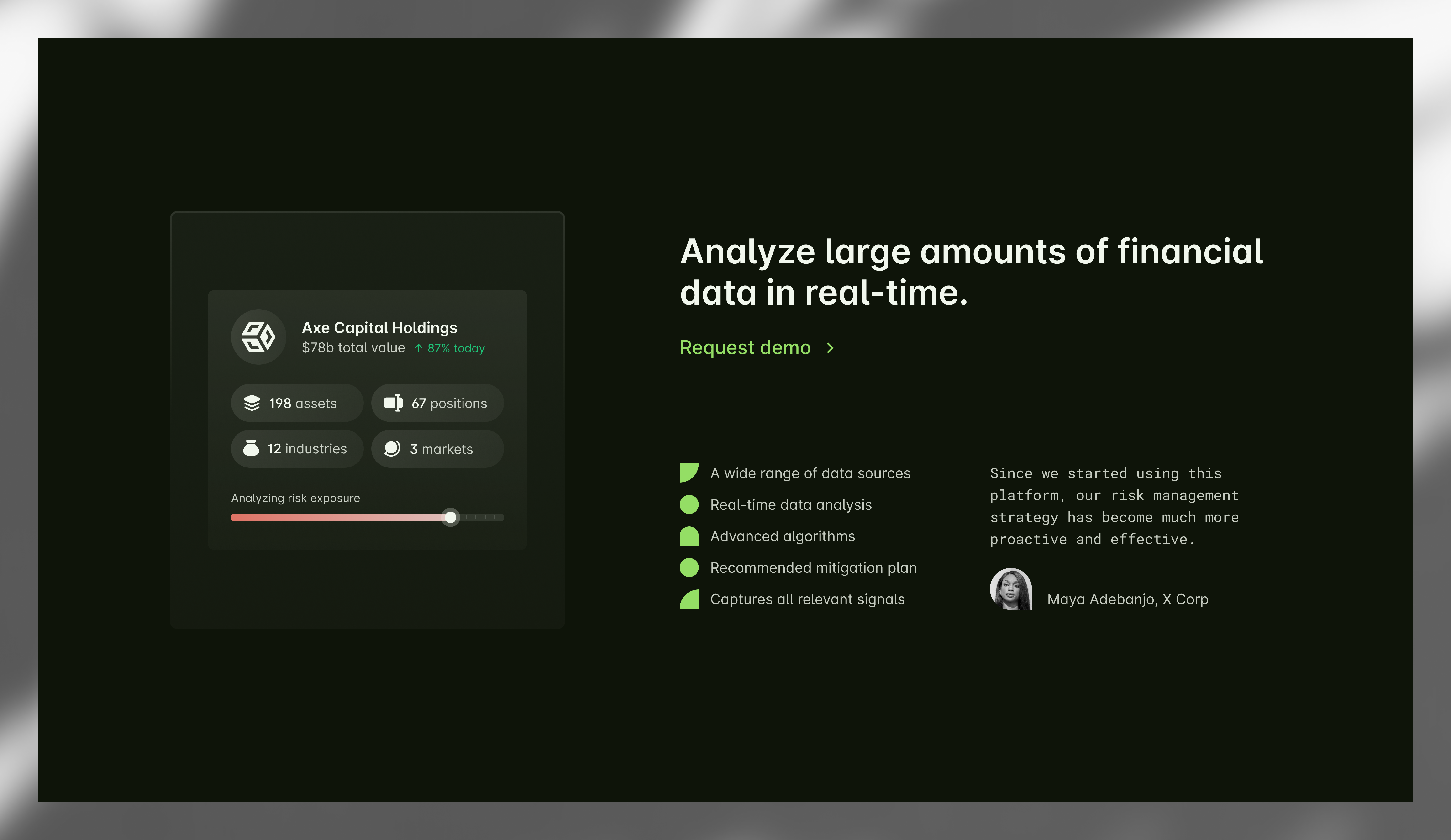Nonta ai design finance fintech landing page product design ui web app web design