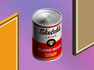 Layer Blend Modes, pop-art style 3d animation illustration sketch