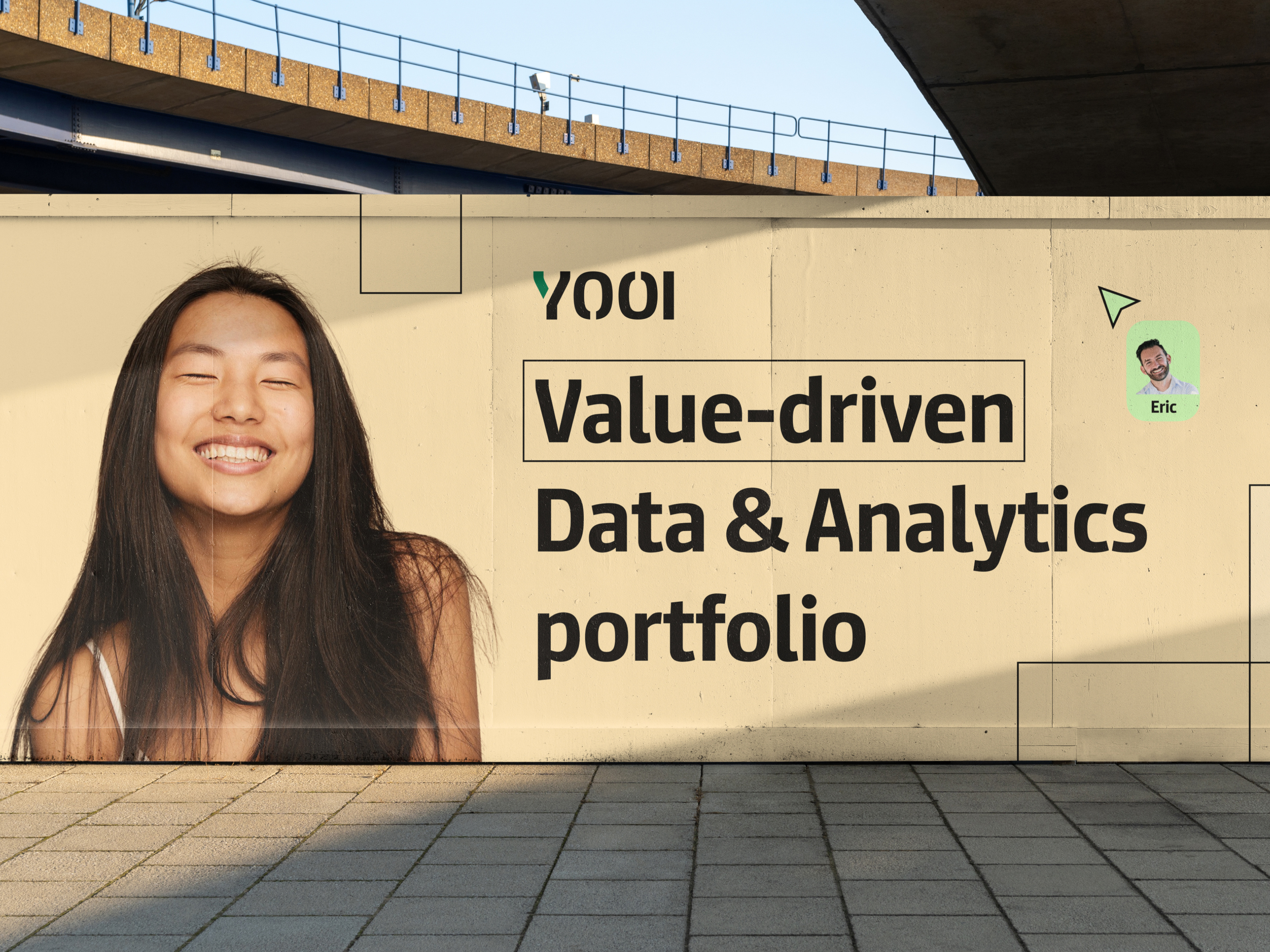 YOOI - Branding agency billboard brand branding color data design identity landing logo ui ux