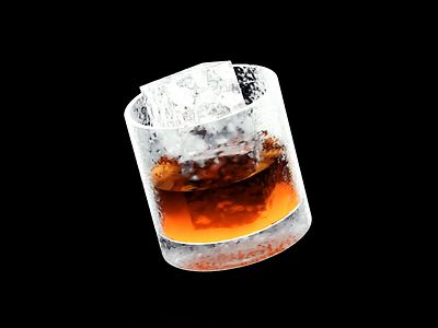 Light Pour 3d 3d animation animated animation blender blender3d cocktail drink glass ice illustration loop looping spirit whiskey