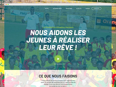 Section d’Accueil Site Web | Kost Digital fondation fondation amadou haidara landing page non profit website site web kost digital uidesign webdesign