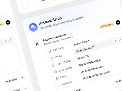 Account Setup • AlignUI Design System account account setup design form input inline input input input field settings texfield typography ui ux