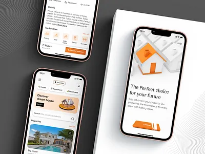 Real Estate App 3d agency airbnb apartment app design branding broker building business hotel house housing ios property real estate app realestate rent ui ui design ux