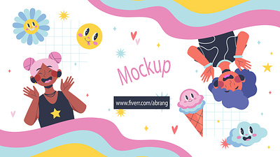 🌎Exploring the World of Mockups: Types and Applications 💭 abrang article banner boxmockup branding dribbletemplate fiverr free freemockup freetemplate gift box gift boxmockup girl happy girls illustration mockup pink template templates website banner