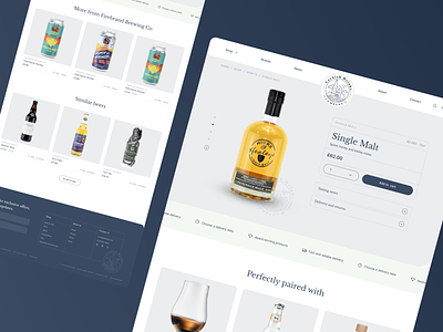 Cornish Drinks Company alcohol beer beerlabel classic cleanui commerce drinks e commerce subtle typograpohy ui website websitedesign whiskey