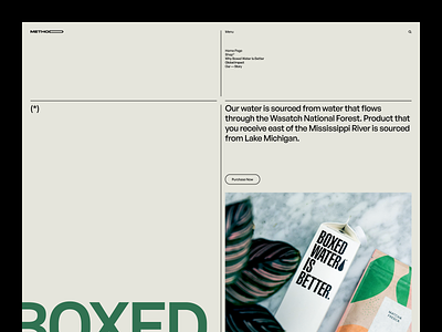 Boxed Water — Ecommerce Website Header boxed water concept design e commerce ecommerce landing page ocean product redesign shop store tanim typographic ui ux water website