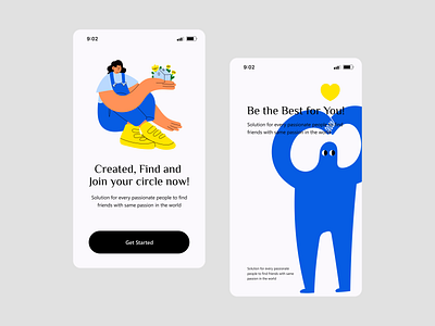 UI | Page with illustrations 3d account app branding color design flat graphic design icon illustration landing landing page minimal popular typography ui ux vector web website