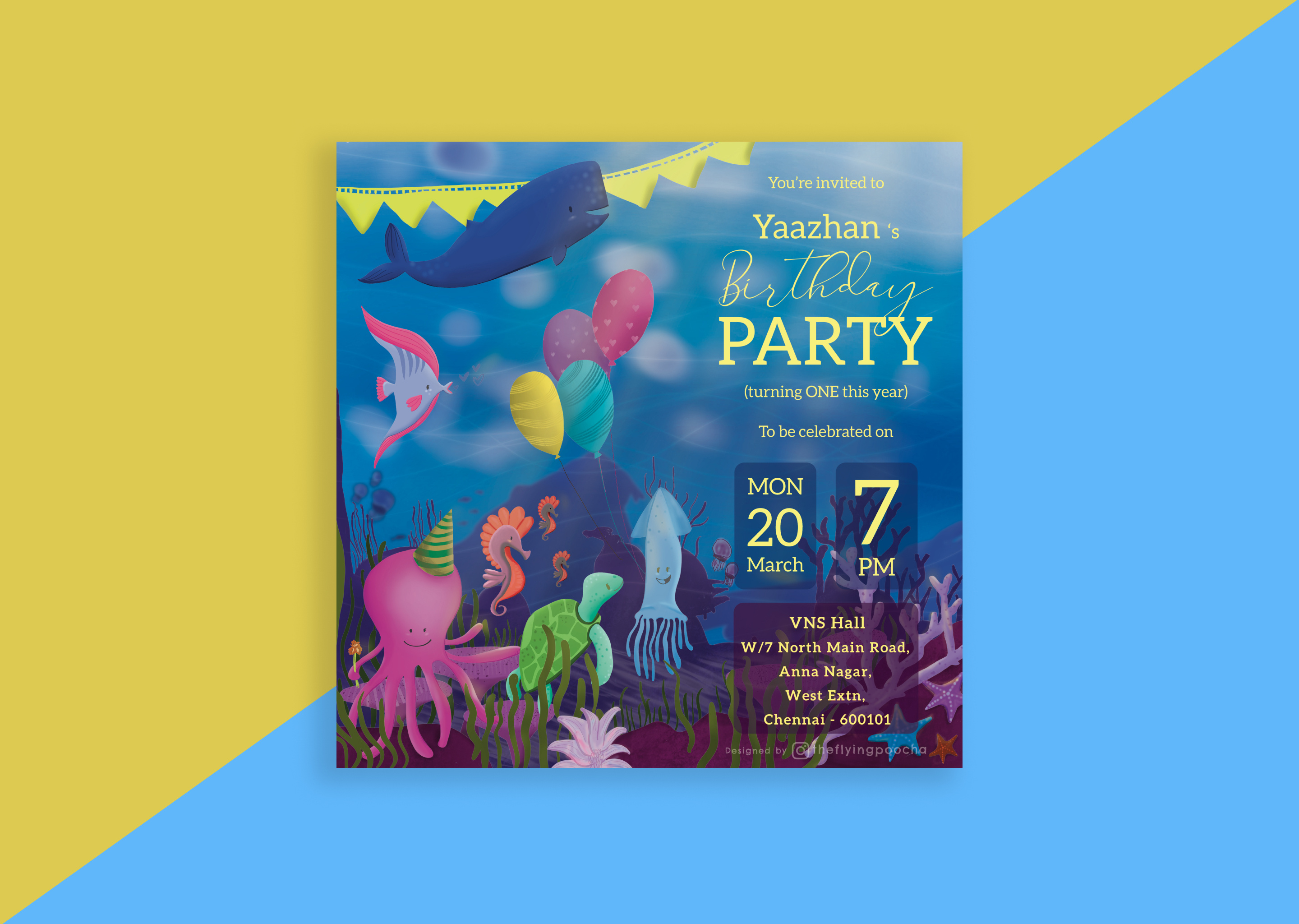 Example of Birthday Invite | Marine theme