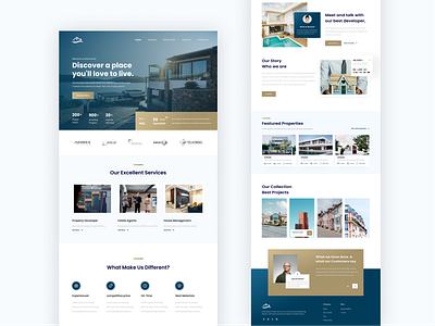 Real State Property Selling Website building commerce design estate illustration lands property real estate ui ux web