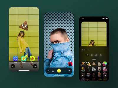 Chipz: Record & Stickers app application editor mobile social ui uiux