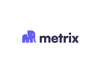Metrix (Unused Concept) animal bar brand chart data elephant identity logo mark metric metrics spreadsheet symbol