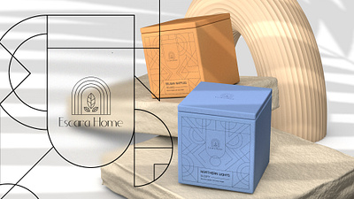 Candle packaging design for home 3d branding candle cinema 4d creative design graphic design logo social media