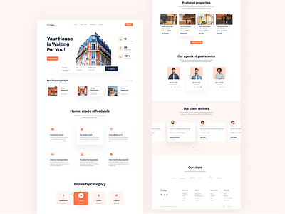 House Construction commerce design house house selling illustration mortgage property real estate rent ui ux web