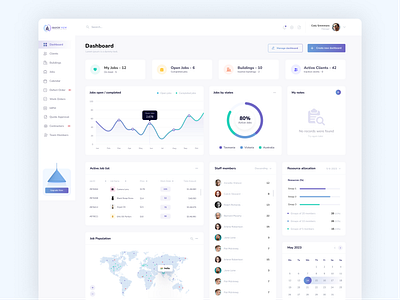 Dashboard dashboard design illustration management member minimal modern office schedule simple staff tech ui ux web white