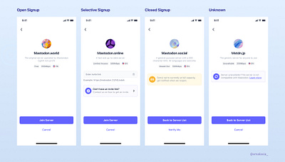 Mastodon - Server States design druids mastodon onboarding ui ux web3