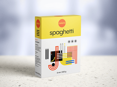 Pasta Packaging Design: Spaghetti abstract branding design design studio digital art digital illustration food food branding geometric graphic design identity design illustration illustrator logo marketing packaging packaging design pasta retail spaghetti