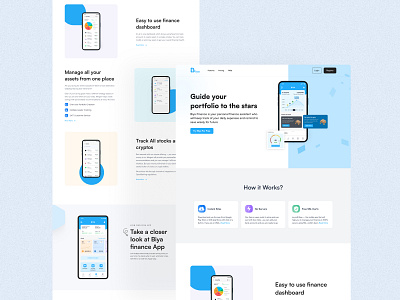 Biya Finance App Landing Page digital finance typography ui ux ux design website design