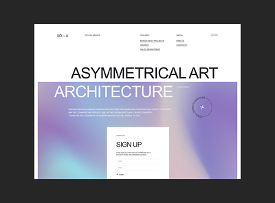 Architecture & Arts website UI architecture art brand concept conference design event inspired interface landing landing page modern page site type ui ux web website