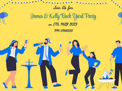 Party Invite backyard party branding dailyui design invitation invite logo party party invitation poster ui ux