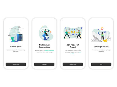 Error screens - Screens that speak! 3d animation app branding design graphic design graphicdesign illustration logo motion graphics ui vector