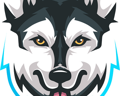 Husko mascot design animal animaldesign branding character cute design dog graphic design illustration logo mascot ui vector wild wolf