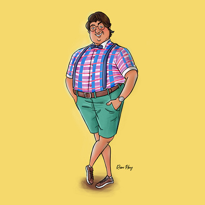 Mr Harvey art character character design cheerful colorful concept digital painting drawing fat illustration illustrator stylized