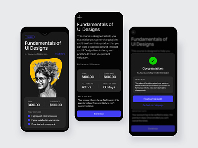 Course Components design figma figmadesign graphic design minimal typography ui ux