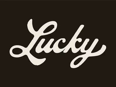 Lucky logotype brand design brand identity brand identity design branding custom letter design graphic design hand letter hand made hand type handwritten letterform logo logotype type typeface typography wordmark