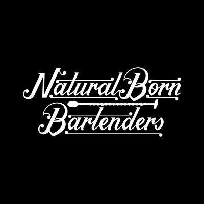 Natural Born Bartenders Logotype bartender cocktail design elegant graphic design logo logos logotype mix night restaurant script typography vector