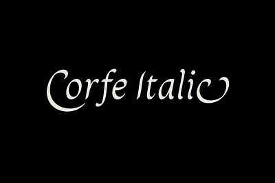 Corfe Italic display font