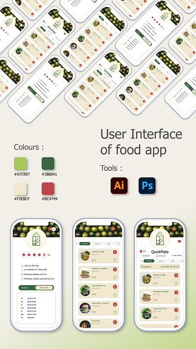 Food app idea app branding design graphic design illustration illustrator logo ui