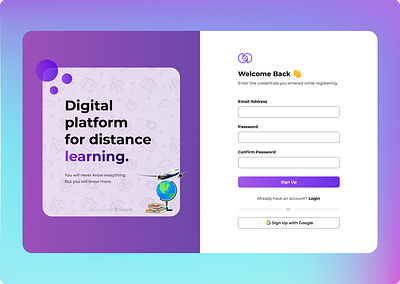 Sign Up Screen #DailyUI #001 app branding design figma graphic design illustration logo motion graphics typography ui ux vector