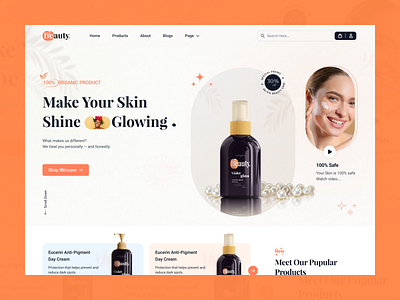 Beauty Product eCommerce Website beauty beauty product beauty salon cosmetic cosmetics cosmetics ecommerce cosmetology ecommerce hair landing page make up makeup online store skin skin care web web design website website design