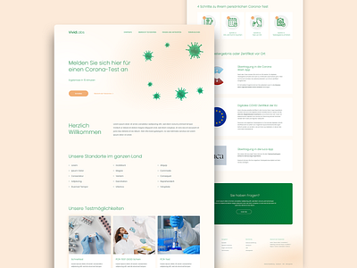 VividLabs Website corona covid health healthcare medicine ui ux web design web development website website design