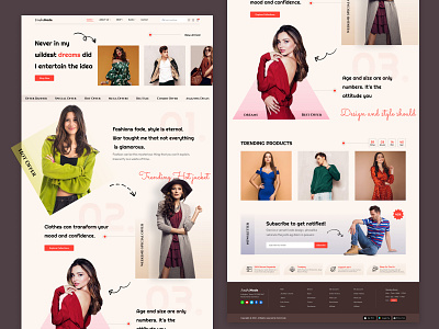 Fashion Cloth Landingpage design e commerce fashion landingpage new fashion ui uidesign uiux unique cloth ux web design web page webdesign