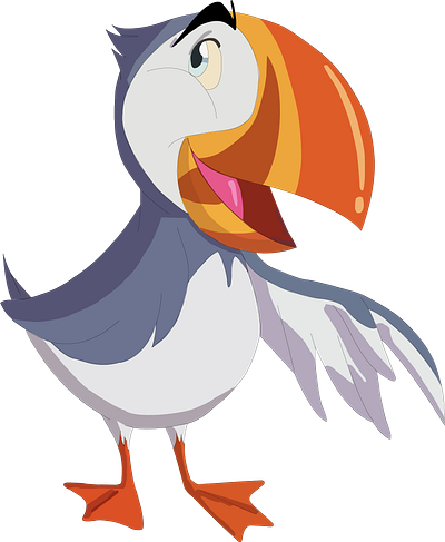 Kakadu cartoon character illustration toucan