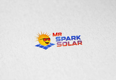 Mr.Spark Solar design logo panel solar solar panel sun sunglases