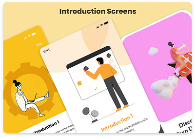 App Introduction Screen Ideas app designs figma ui