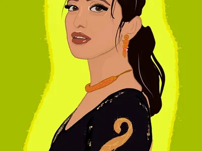 Indian Beauty brushes colours creativity design illustration strokes