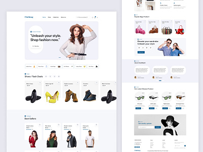 Clothing E-commerce Website Design e commerce fashionista freeshipping landing page design langing musthave newarrivals onlineshopping outfitoftheday sale shoplocal shoponline styleblogger ui