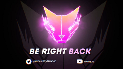 be right back screen 2d art branding design fiverr graphic design illustration logo stream streaming twitch vector